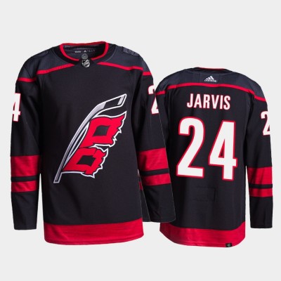 Adidas Carolina Hurricanes #24 Seth Jarvis Men's 2021-22 Alternate Authentic NHL Jersey - Black Men's